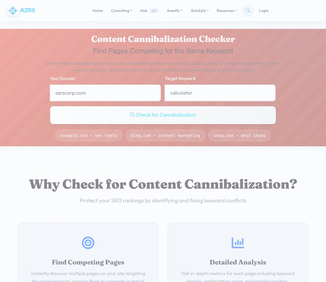Step 2 — Content Cannibalization Checker result