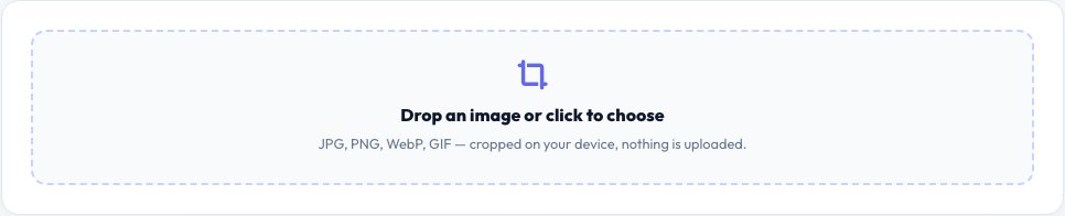 Screenshot of the free Image Cropper tool on AZRS QuickFix