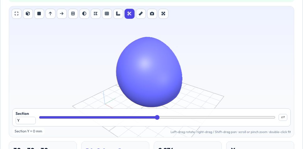 Screenshot of the free STL Hollow Tool — Hollow Out Models & Save Resin tool on AZRS QuickFix