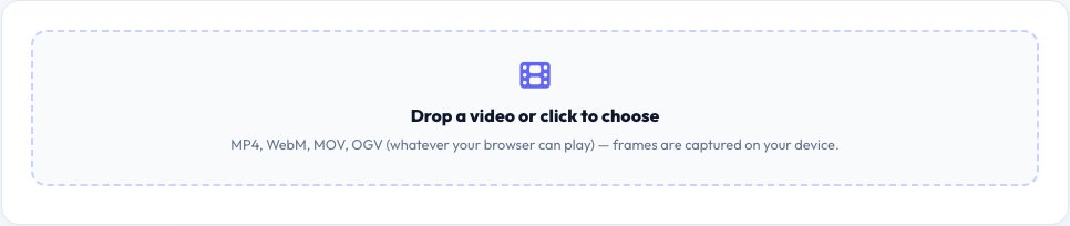 Screenshot of the free Video Frame Grabber (Screenshot from Video) tool on AZRS QuickFix